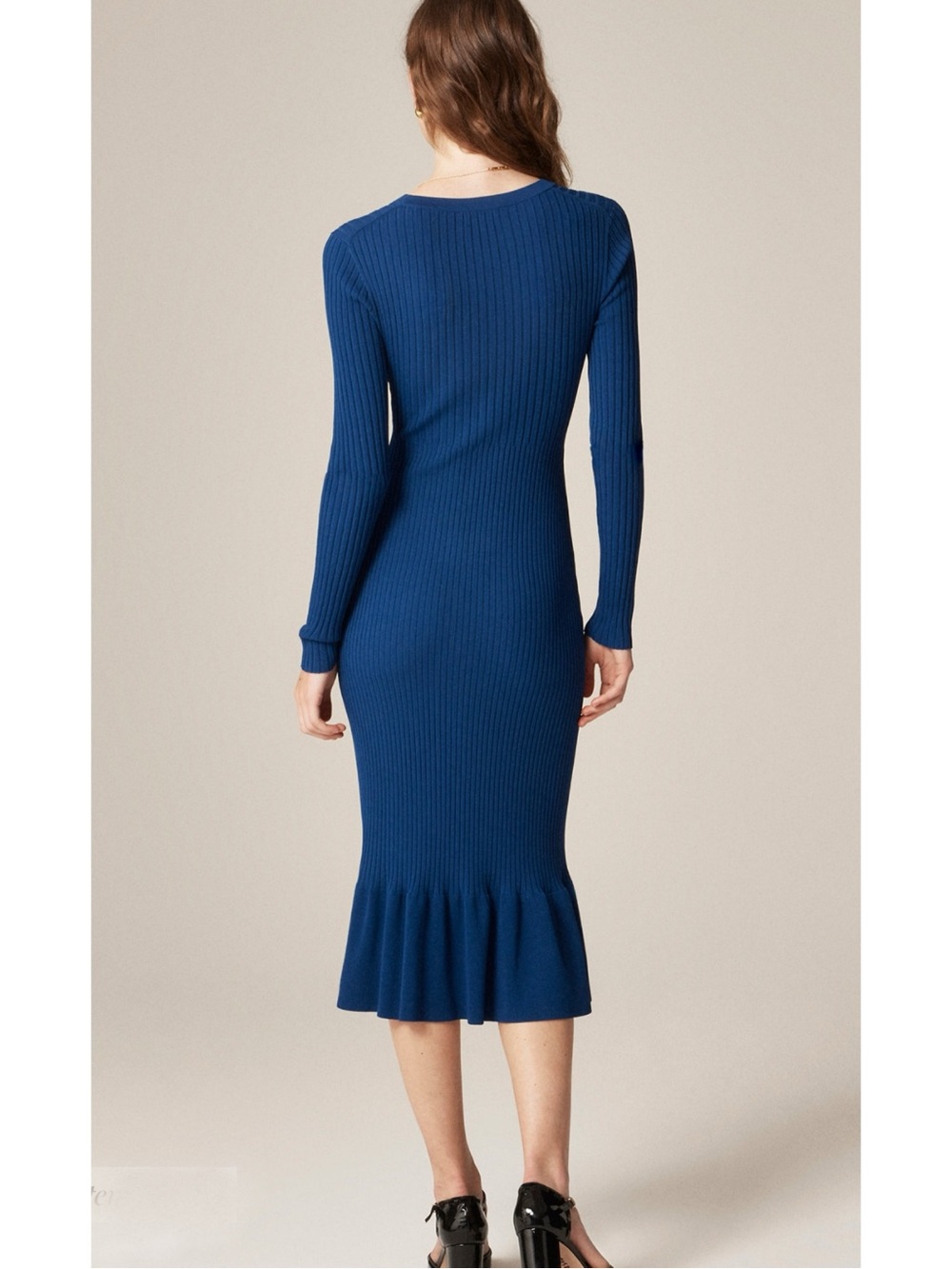 J. Crew Super-stretch Ruffle Sweater-dress - Picture 2 of 8